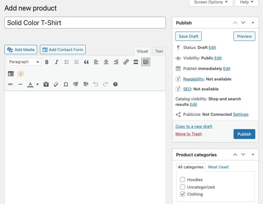 buat produk toko cetak menggunakan WooCommerce