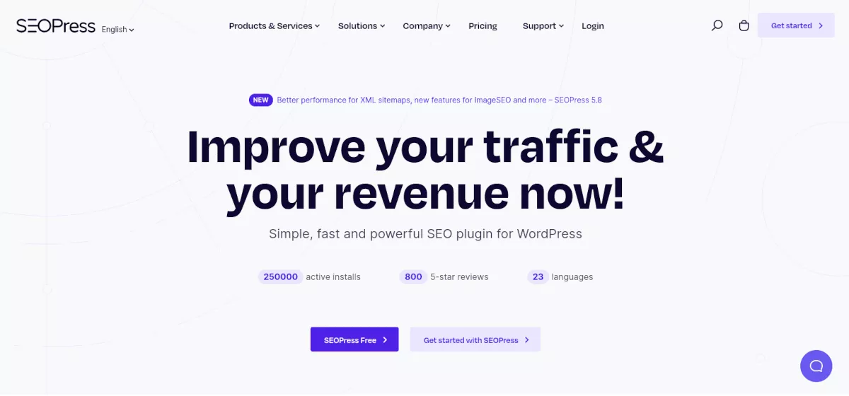 SEOPress 웹사이트