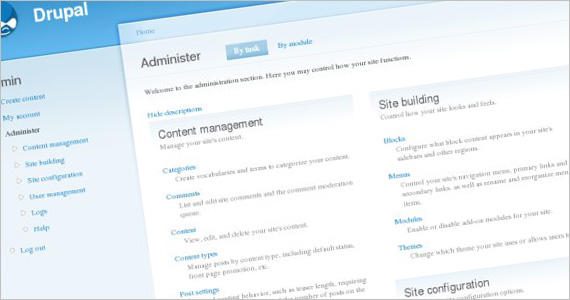 Interfejs administracyjny Drupala Drupal Administration Interface