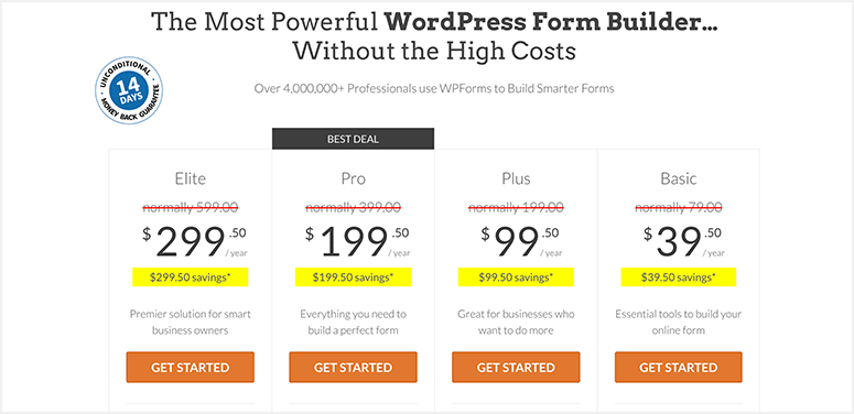 wpformspricing-IsItWP-無料のWordPressテーマ検出器