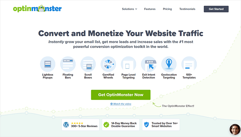 OptinMonster-IsItWP-無料のWordPressテーマ検出器 OptinMonster