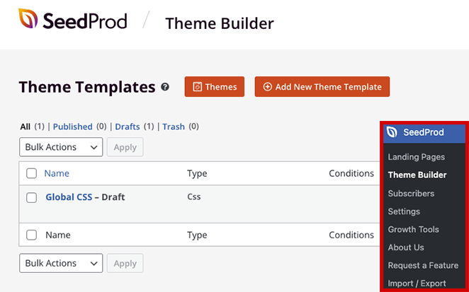 seedprod-pagina-costruttore-tema - SeedProd SeedProd theme builder page
