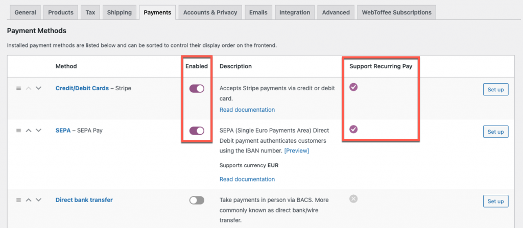 为 WooCommerce 订阅启用支付网关