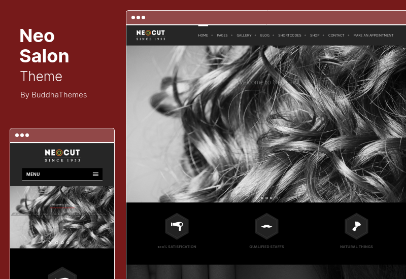 Neo Salon 主題 - 理髮店 WordPress 主題