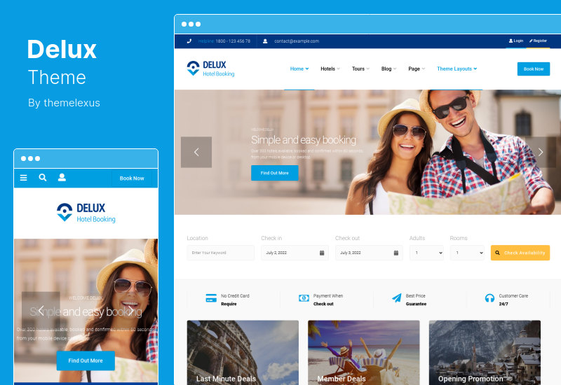 ธีมดีลักซ์ - ธีม WordPress จองโรงแรมออนไลน์