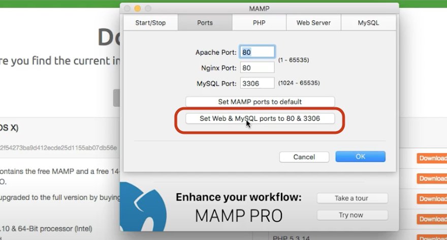 Configurazione di MAMP per il sito di staging di WordPress