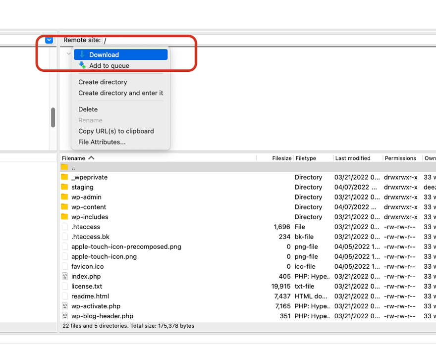 Download di file tramite FTP