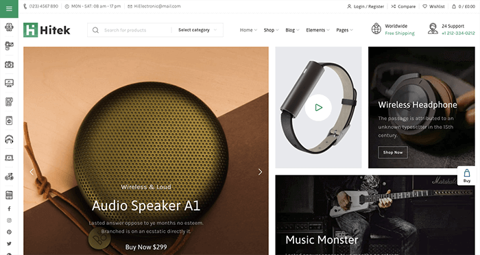 9 Tema WooCommerce Toko Elektronik Terbaik 2022 9 hitek theme 58