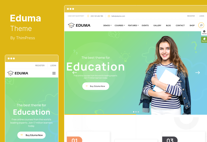 موضوع Eduma - موضوع وورد التعليم