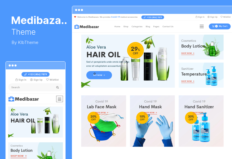 Tema Medibazar - Tema Medical WooCommerce