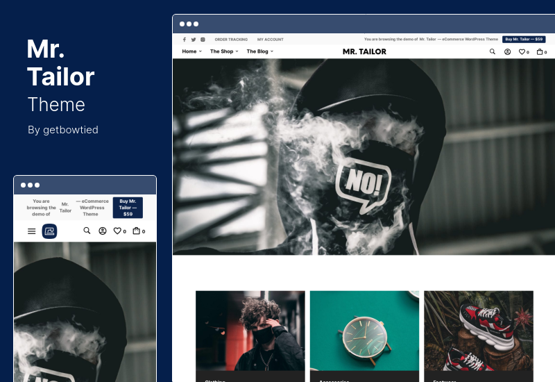 Mr. Tailor Theme - Tema WordPress pentru comerț electronic pentru WooCommerce