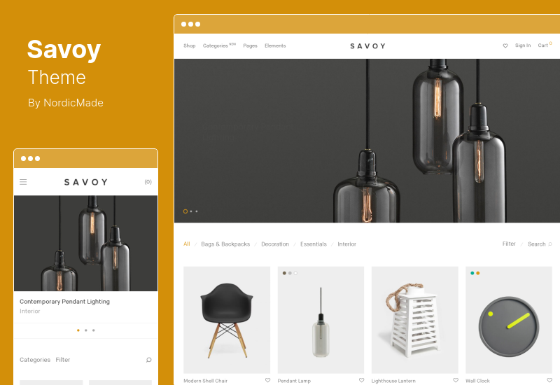 Tema Savoy - Tema AJAX WooCommerce minimalistă