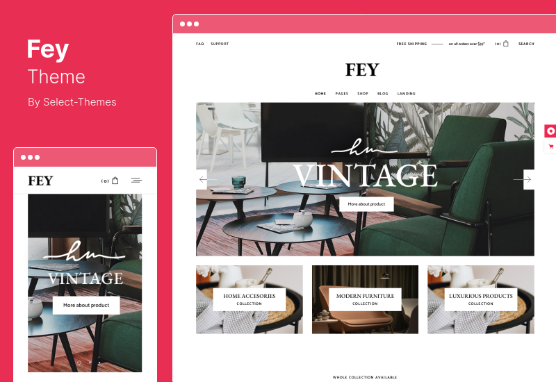 Tema Fey - Tema WordPress modernă pentru comerțul electronic