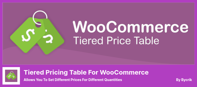 WooCommerce Eklentisi için Katmanlı Fiyatlandırma Tablosu - Farklı Miktarlar için Farklı Fiyatlar Belirlemenizi Sağlar