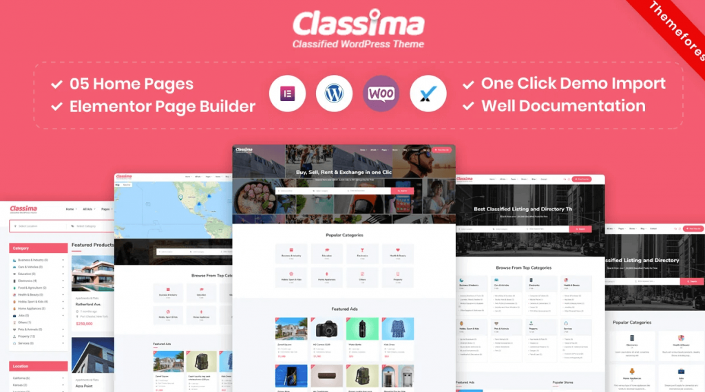 Classima - 分类广告和目录 WordPress 主题