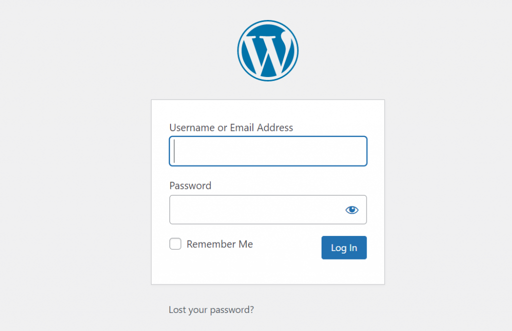 8つの簡単なステップで無料でWordPressブログを開始する方法は? 8 WordPress login page