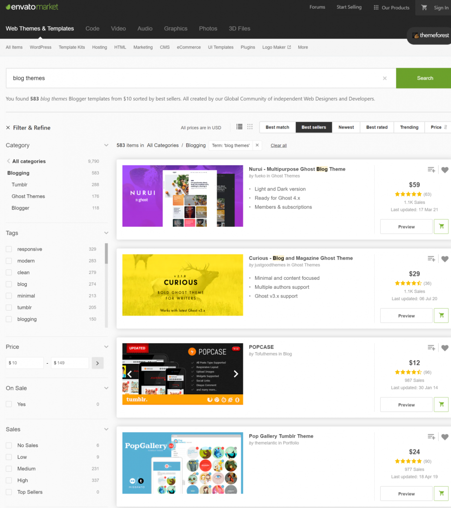 8つの簡単なステップで無料でWordPressブログを開始する方法は? 17 Premium themes in Themeforest