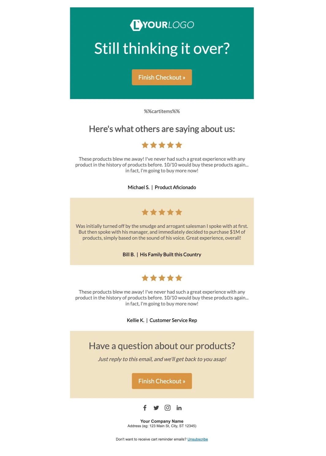 commentaires positifs dans le message