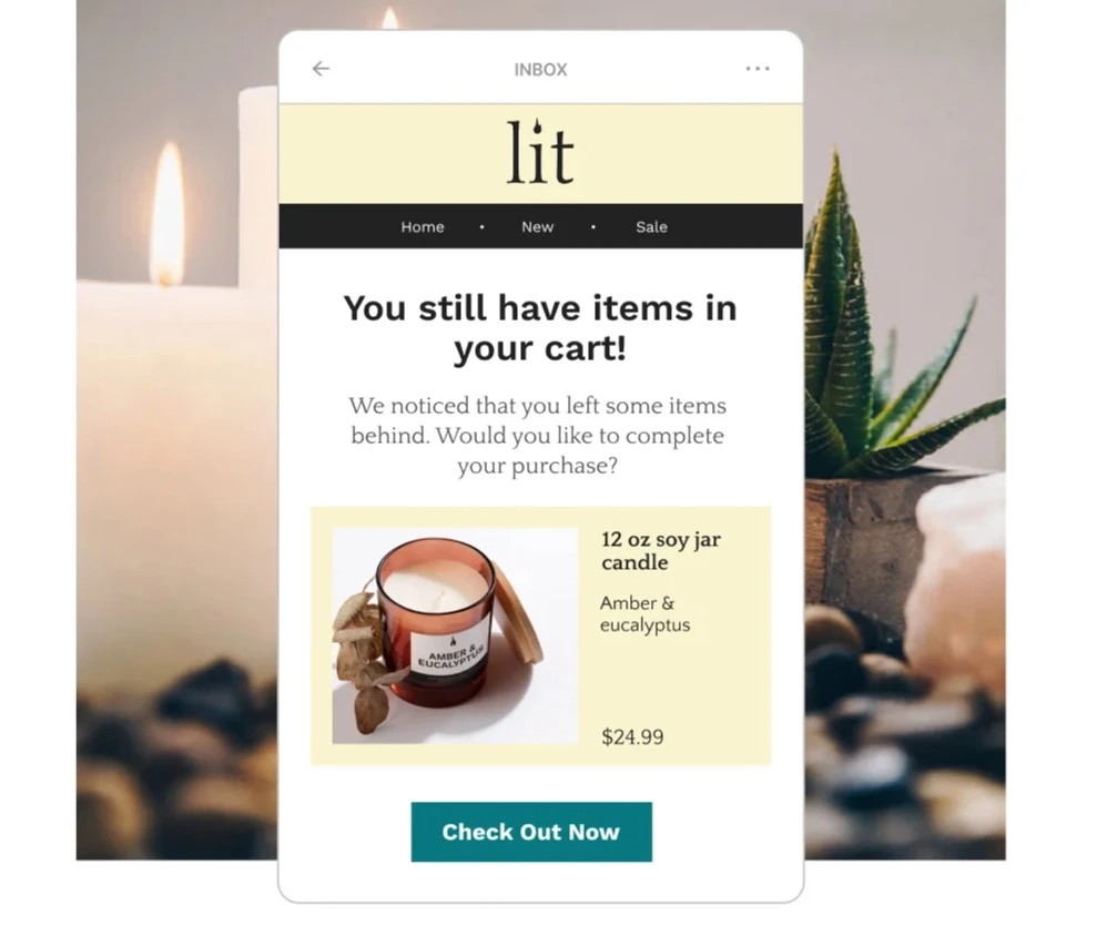 modèles d'e-mails de panier abandonné de Privy