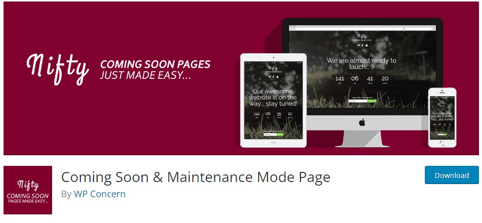 출시 예정 유지 관리 모드 페이지 플러그인 coming-soon-maintenance-mode-page-plugin.jpg