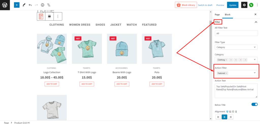 如何在 WooCommerce 7 中添加特色产品 Sorting Featured Products from Filter