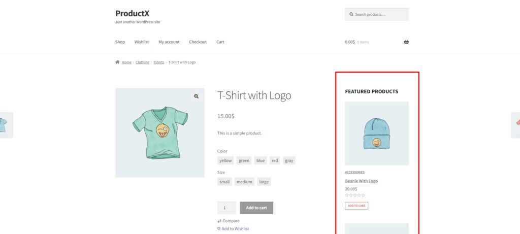如何在 WooCommerce 16 中添加特色产品 Display Featured Products on Sidebar