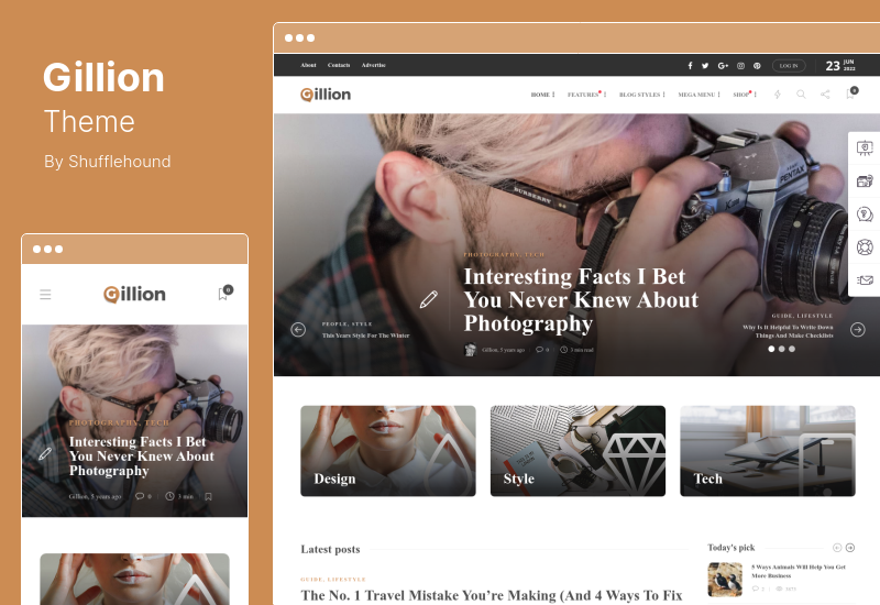 Gillion Theme - Blog/Majalah Multi-Konsep & Tema WordPress AMP Toko