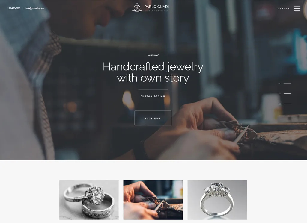 巴勃罗·瓜迪 | Precious Stones Designer & Handcrafted Jewelry Online Shop WordPress 主题