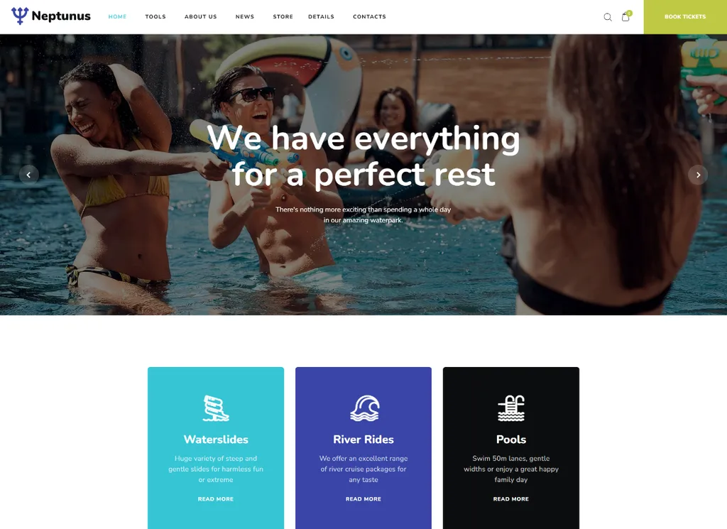 Neptunus | Tema WordPress Taman Air & Taman Hiburan