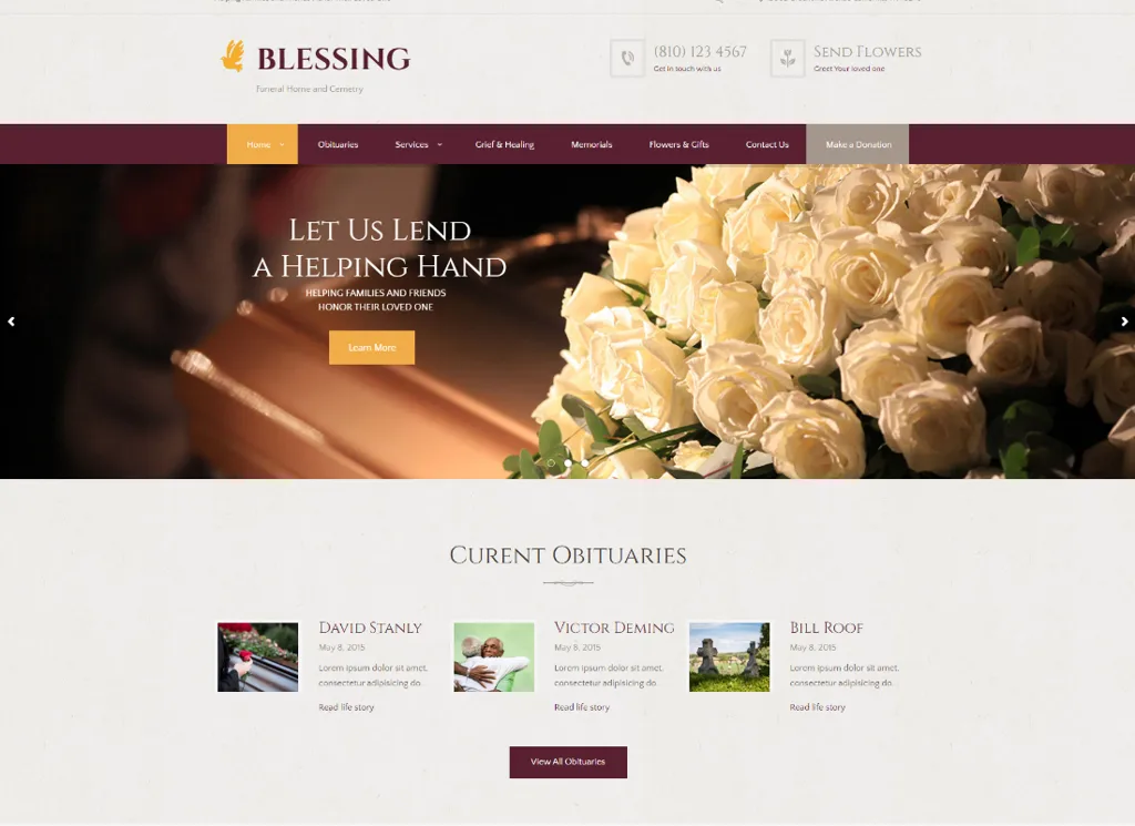 อวยพร | บริการงานศพ & โรงเผาศพ WordPress Theme
