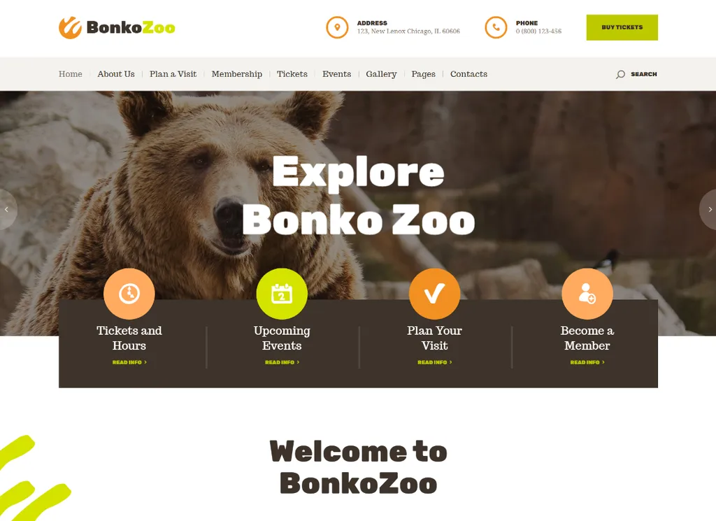 บอนโกะ | ธีม WordPress Safari & Zoo