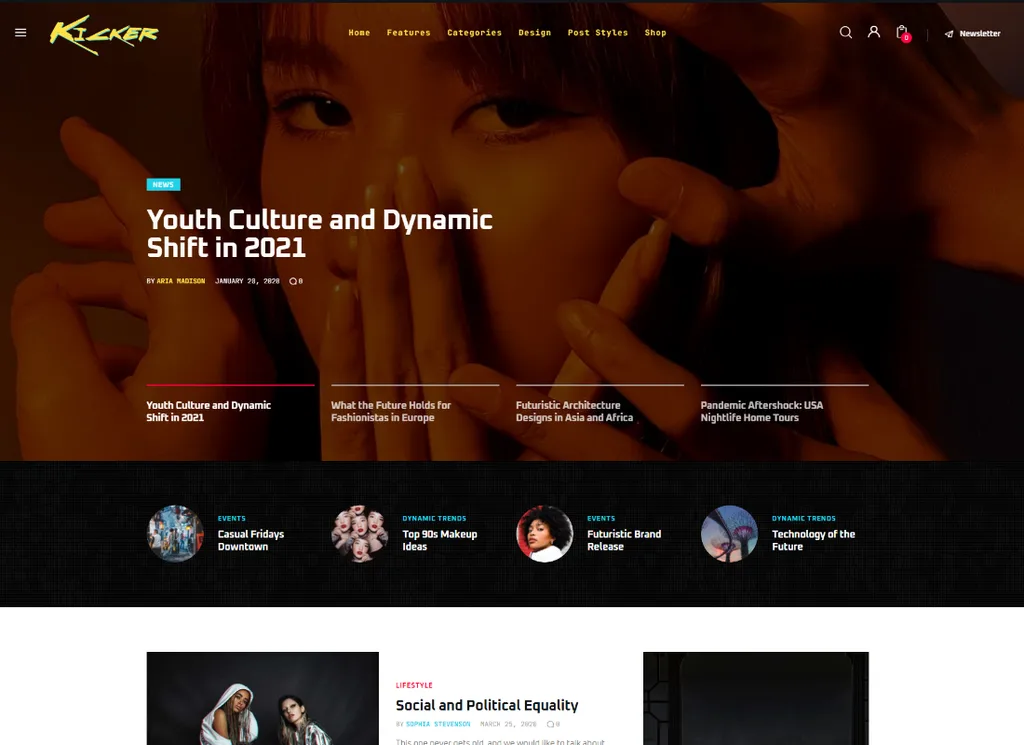 Kicker | Tema WordPress Multipurpose Blog Magazine + Gutenberg