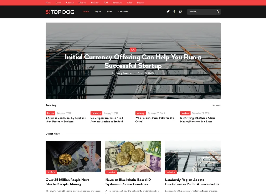 Melhor cão | All-in-One Elementor Blog & Magazine Tema WordPress