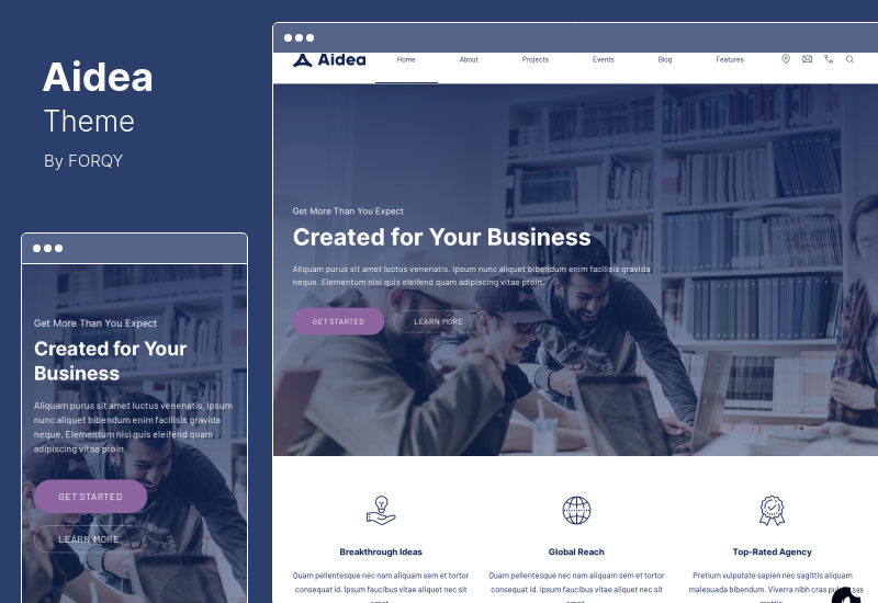 Aidea 主题 - 商务 WordPress 主题