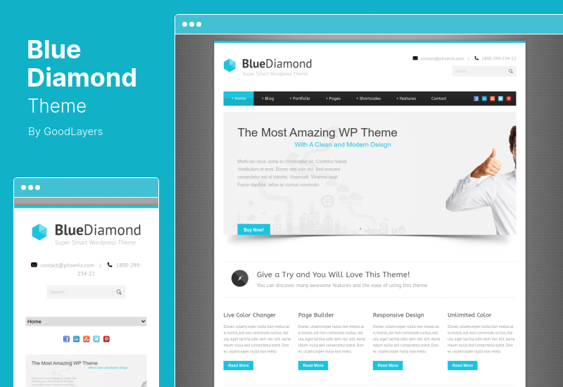 Blue Diamond Theme - 响应式企业 WordPress 主题