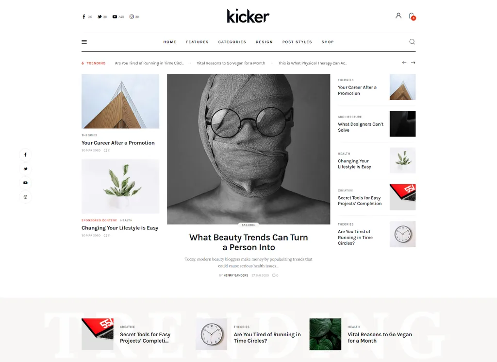 Kicker - Mehrzweck-Blog-Magazin-WordPress-Thema