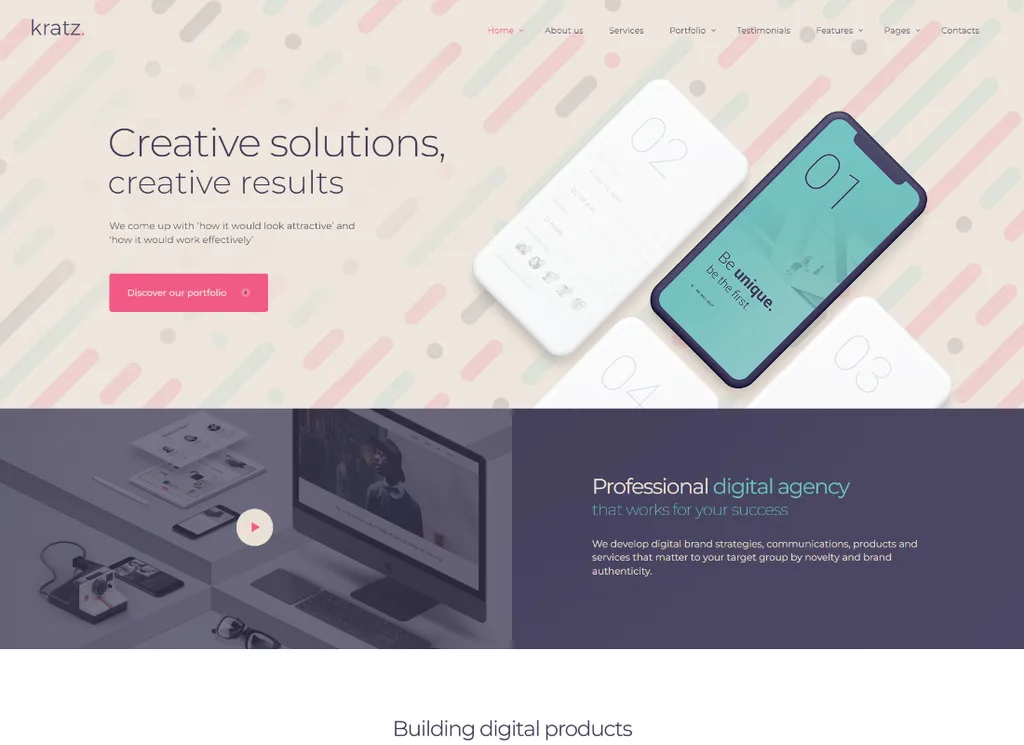 Kratz - Digitales Agenturmarketing und SEO WordPress Theme