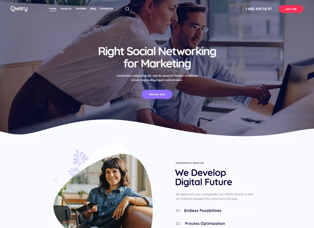 Qwery - Mehrzweck-Business-WordPress-Theme