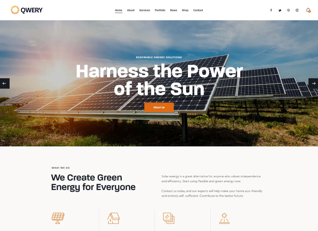 Qwery — многоцелевая бизнес-тема WordPress
