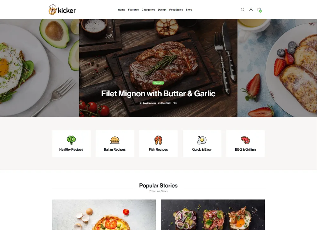 Kicker - Tema WordPress per riviste di blog multiuso