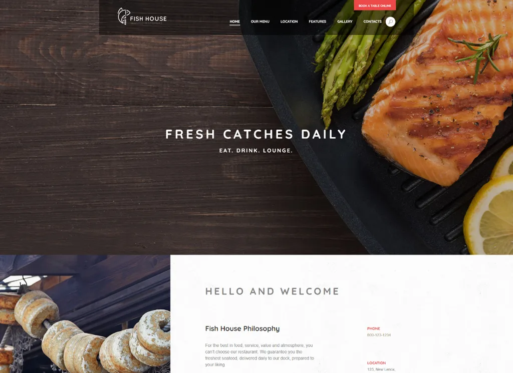 Fish House - Tema WordPress per ristoranti di pesce alla moda