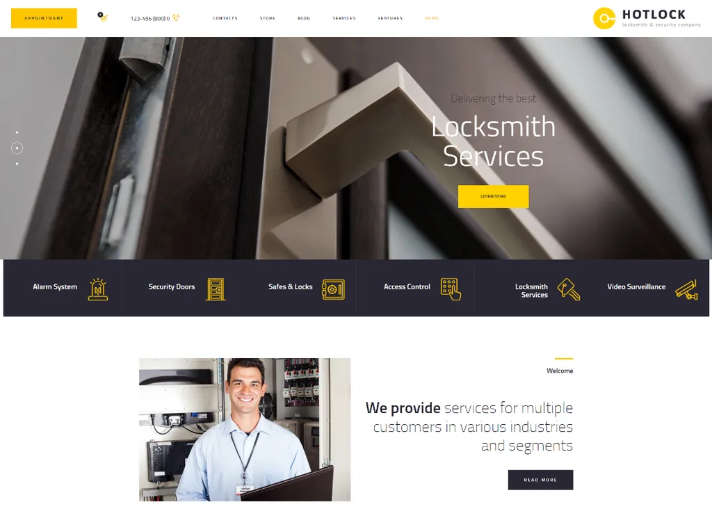 HotLock - Tema WordPress per fabbro e sistemi di sicurezza + RTL