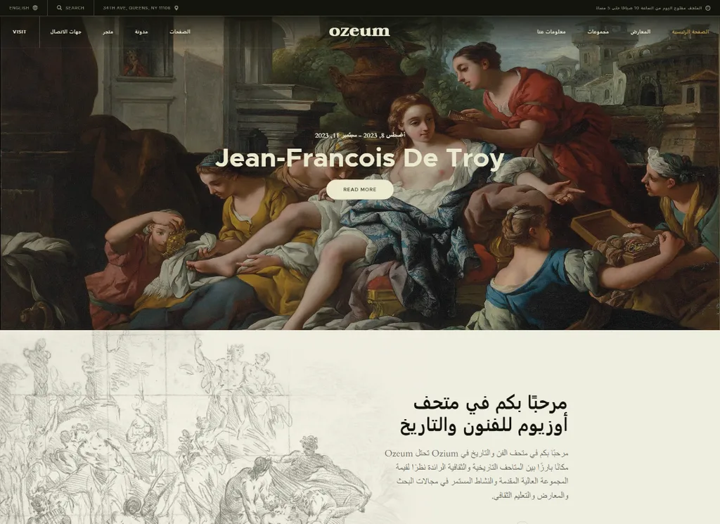 Ozeum - Galleria d'arte moderna e Museo online creativo Tema WordPress +RTL