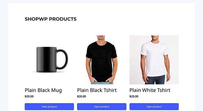 Страница магазина Shop page