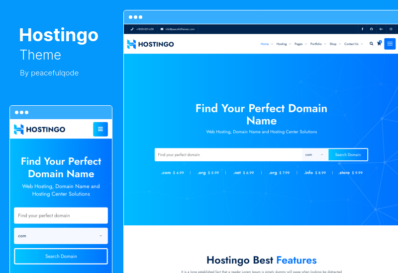Tema Hostingo - Hosting & Tema WordPress WHMCS