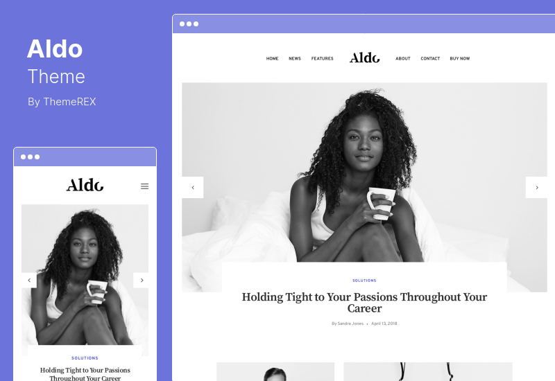 Tema Aldo - Tema WordPress Blog Gutenberg Hitam Putih