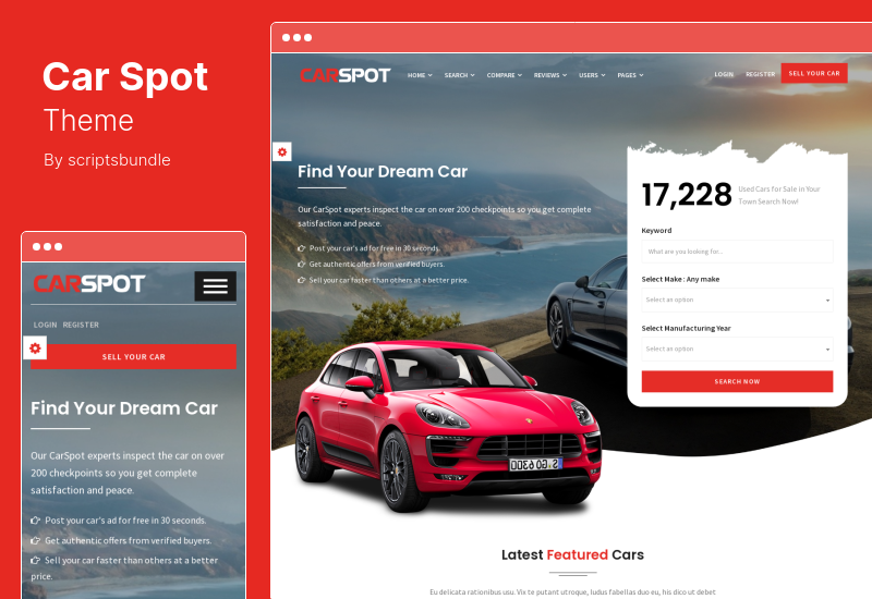 Tema CarSpot - Tema WordPress Baris Dealer