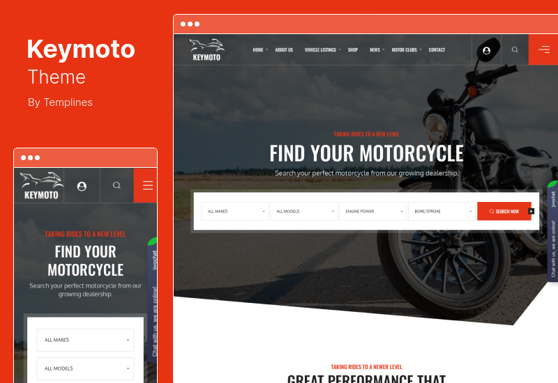 Keymoto Teması - Motosiklet Kulübü WordPress Teması