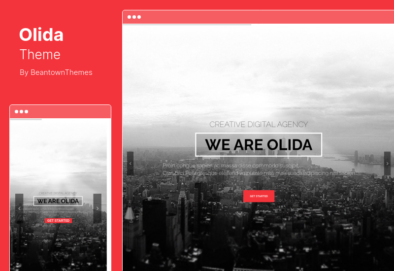 Thème Olida - Thème WordPress Creative Parallax One Page