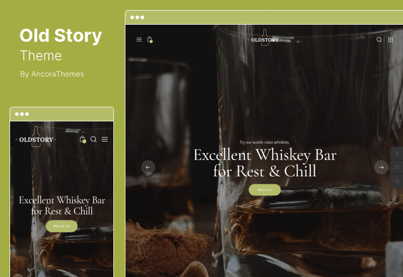 Tema OldStory - Tema WordPress pentru Whisky Bar, Pub și Restaurant